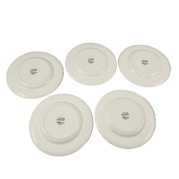 WEDGWOOD Home Improvisation Ribbon & Medallion 5 Piece Salad Luncheon Plates - Picture 10 of 16